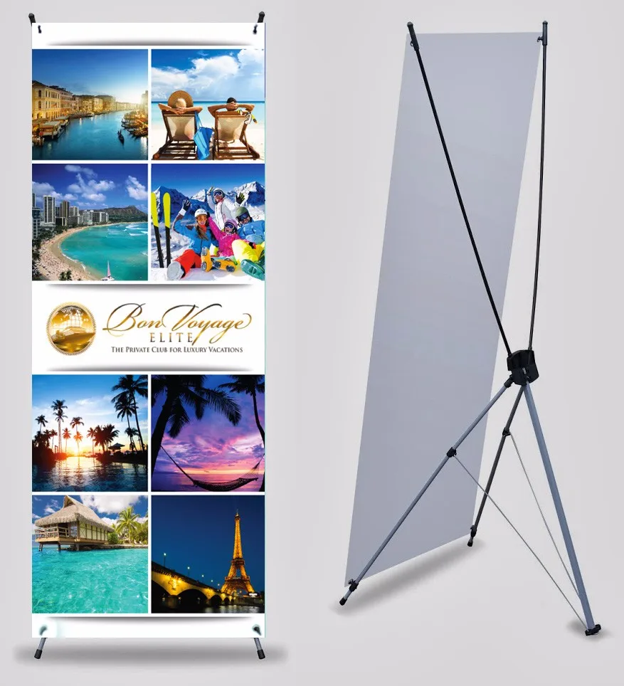 High Quality Customized Business Activity Advertising Banner Standing Banner Indoor X Banner Stand