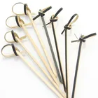 9cm Flat Decorative Bamboo Knotted Skewer Colored Skewers