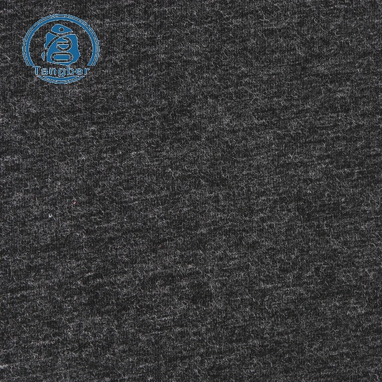 High quality china factory black brushed polyester rayon sweater microfiber fabric