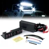 Overhead 6 Rocker Switch Pod / Panel Wiring Kit Electric Control Panel Box With Control And Source System Relay Box For J-eep Jk