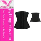 Black Top Sale Woman Sport Bones Latex Waist Trainer Under Bust Waist Corset Plus size M1303B