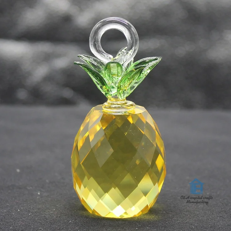 custom gifts high quality beautiful k9 crystal pineapple fruit