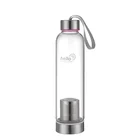 2019 New product silicone sleeve custom borosilicate glass infuser sports kids water bottle