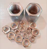 galvanized steel brass copper hex nuts with metric size threads for bolt stud screw