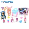 9.5 Inch With Dining Chair Painting Pen Double Person Baby Doll Toy Set