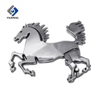 Custom emblem badge chrome 3d car horse logo emblem sticker for car grill