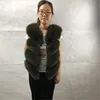 High Quality Lady Winter Real Fox Fur Vest