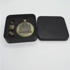 Factory Direct Sale Rectangle Black Tin Can Watch Wholesale Gift Box Tea Set Box