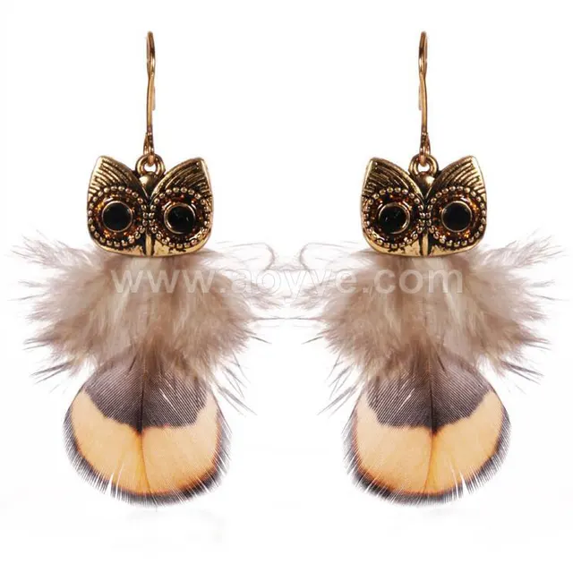 most popular fashion women beautiful feathered lovely owl animal