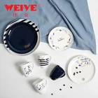 15pcs ocean series modern style ceramic breakfast tableware set dinnerware with custom logo