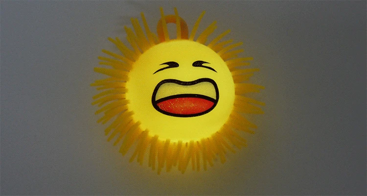 点亮有趣的河豚表情符号球/闪烁 tpr 河豚球