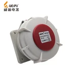 Weipu IP67 waterproof industrial socket concealed 380V 3phase 32A electrical socket