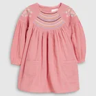New Arrival Wholesale Autumn Long sleeve baby girl dress yellow kids dress