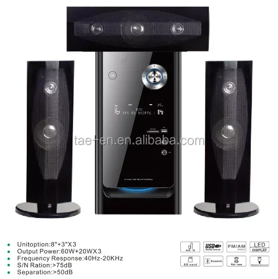 High quality TK-9010-2.1 Sound System 2.1 home theatre system With BT/FM/USB/MP3/SD/LED Display/Remote Control - ANKUX.COM