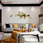 Decor Wall Decorative Wall 3D Metal Gold Hotel Decor Wall Decor Sculpture For Wall Art Hanging Decoration