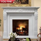 Indoor Natural Marble Fireplace Surround Stone Fireplaces