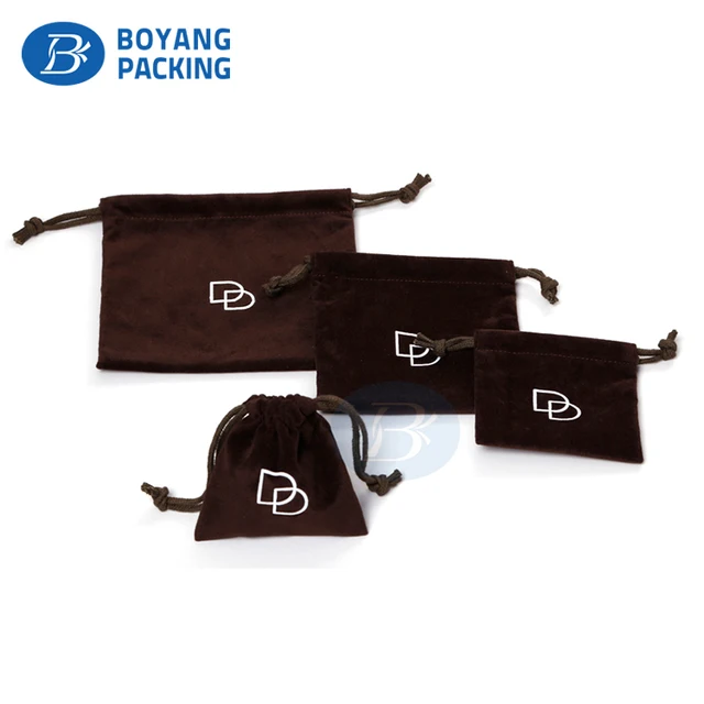 high quality shopping gift bag cotton jewelry pouch with