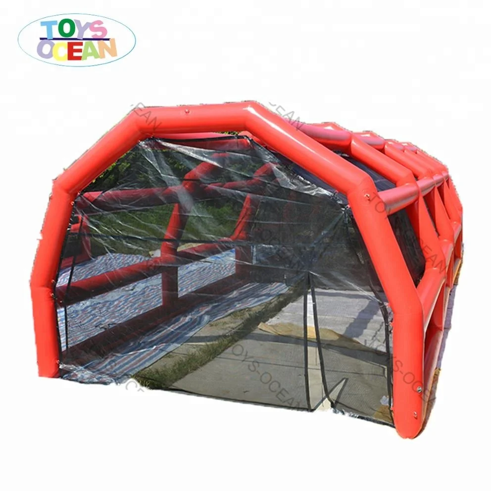 Calor apretado de béisbol inflable jaula de bateo Golf red inflable