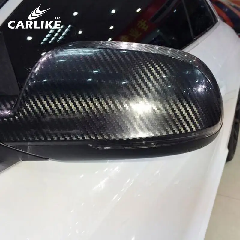 CARLIKE 1,52x18 m/5x59FT Super brillante 5D fibra de carbono de vinilo