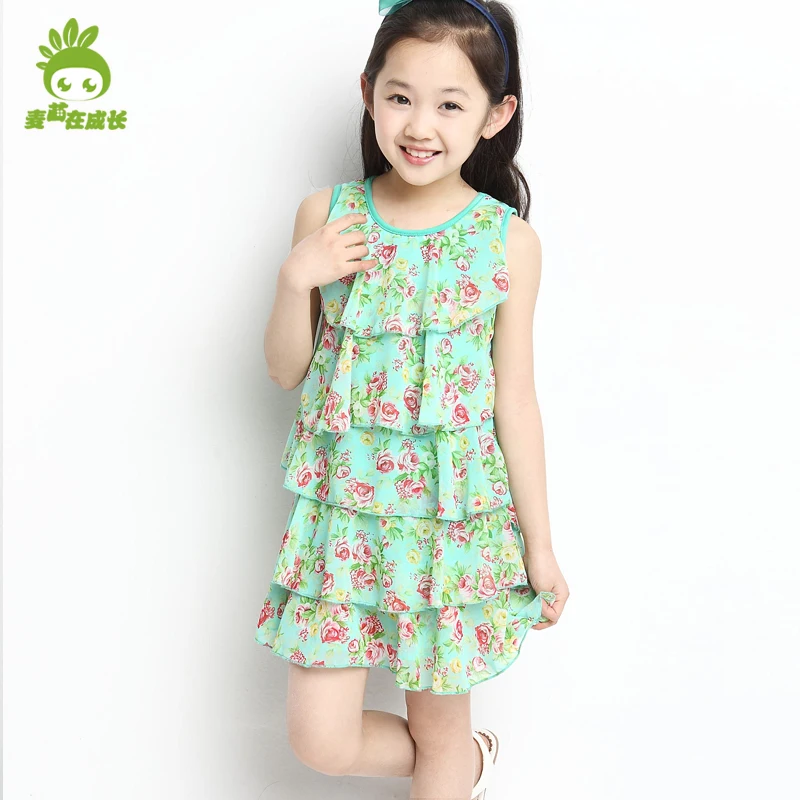Fairy children's clothing female child summer 2014 medium-large child female child one-piece dress princess dress