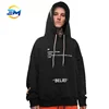 China factory custom fashion winter wear drop shoulder black xxxxl jumper hoodies for men