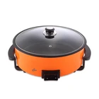 Multi-functional electric fry pizza pan/non-stick deep fryer