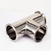 Wholesale Price stainless steel seamless clamp connection hygienic tee with food grade