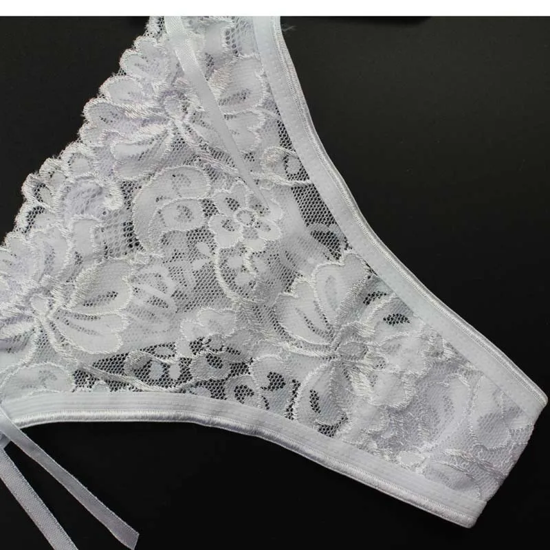Stock Lace bowknot transparent sey panties women underwear thongs bragas Everyday daily Underwear Women briefs String G String T