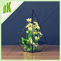 Vintage European Glass Acrylic Flower Pot