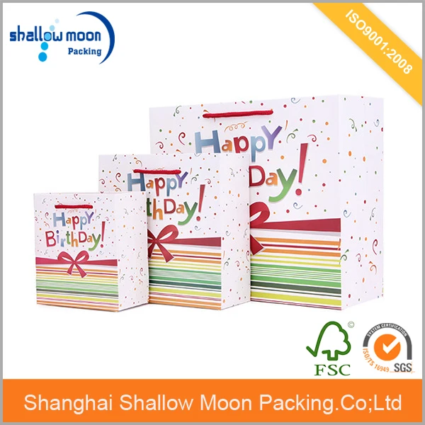 custom printing kids paper gift bags