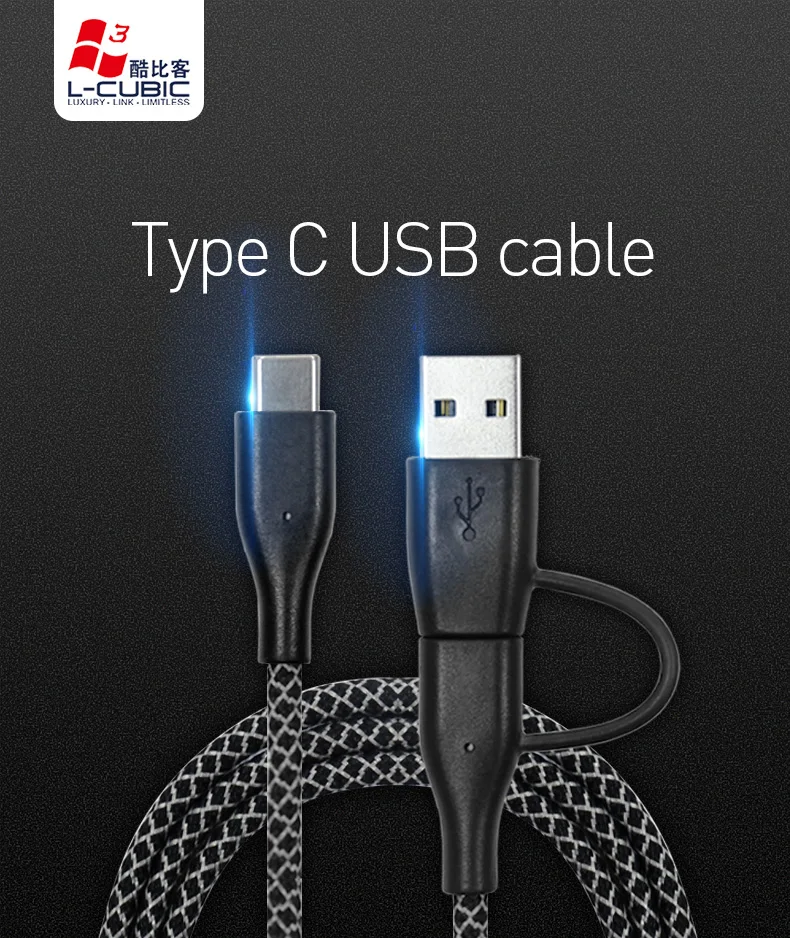 L-CUBIC Hot selling Retractable USB fast charging data cable type c charger cable for android mobile phone - ANKUX.COM
