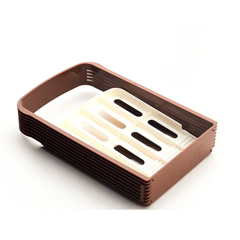 2017 New EU Design ABS+Plastic Foldable cozinha Bread Slicer for Bread/ loaf/ toast Cutting-cuts Even Slices Free Shipping