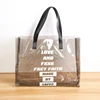 Custom Shopping Bag Beach Waterproof Transparent Clear Vinyl PVC Tote bag