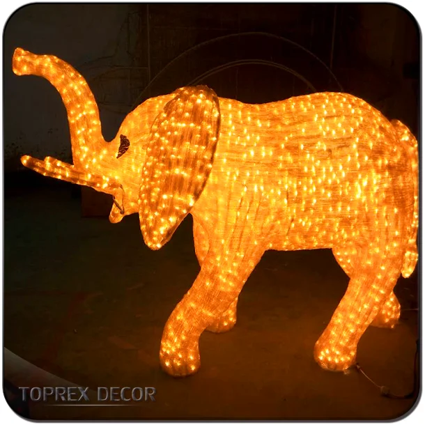 christmas elephant motif light decoration for outdoor