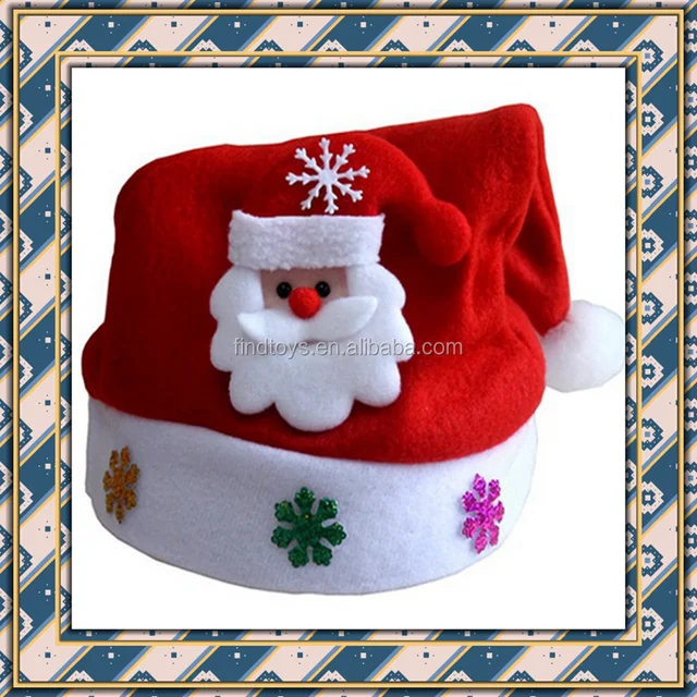 glow in the dark christmas hat led blinking santa clauss cap