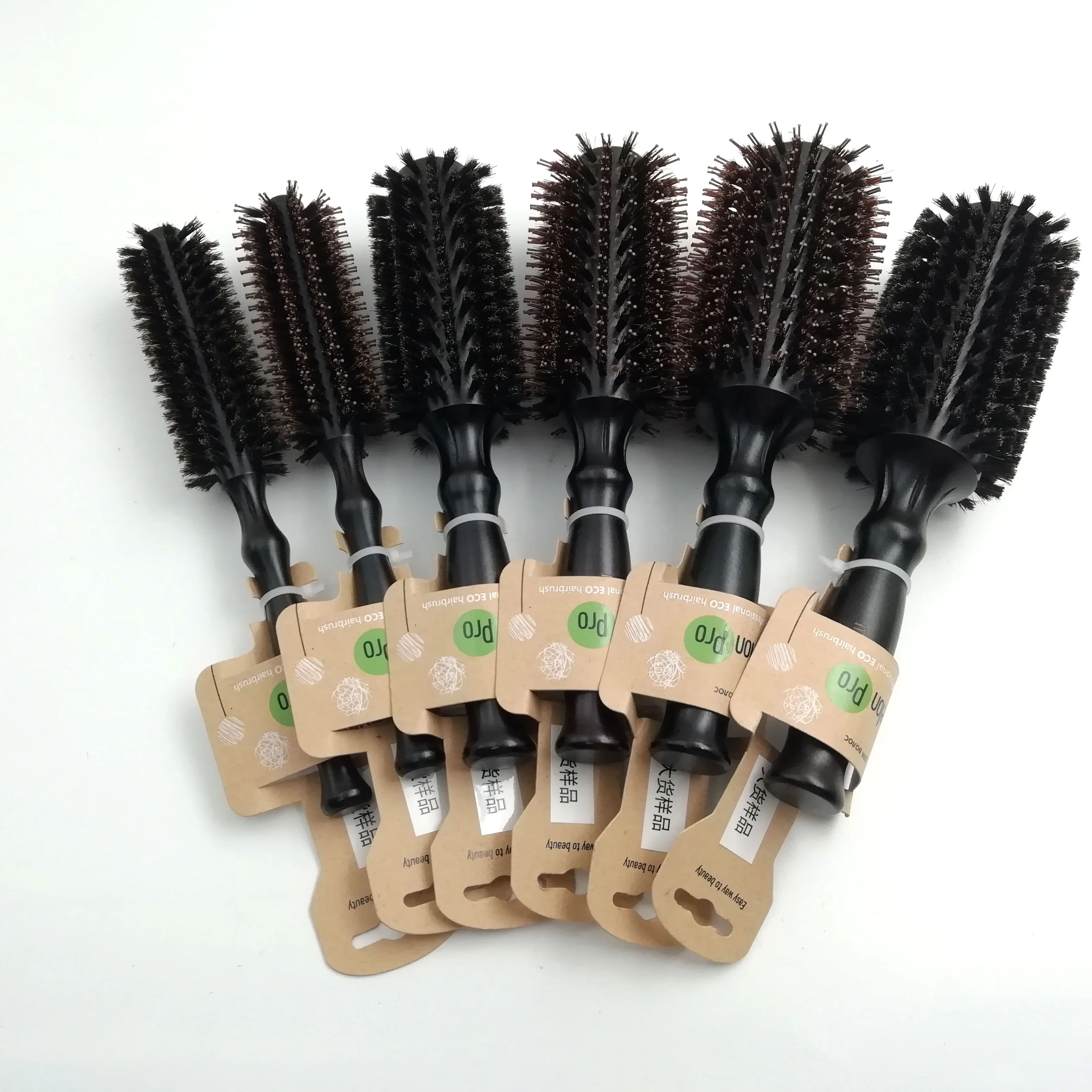 natural bristle round brush