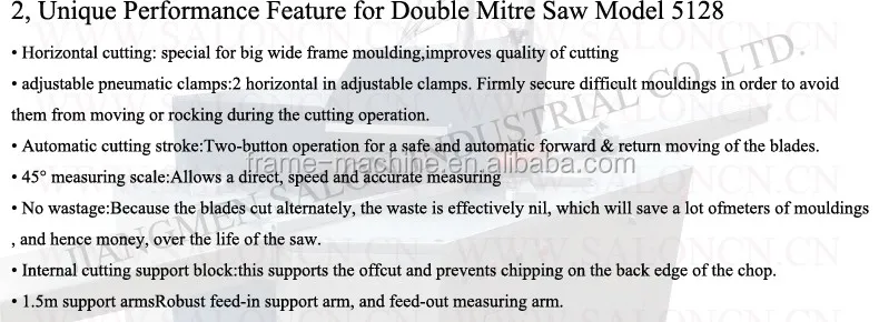 Double Mitre Saws Hydraulic Machine