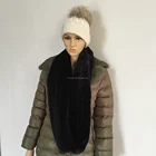 PV velvet fabric cheap girl wholesale infinity scarf in pink white black color