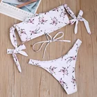 Academy Pink Peach Blossom Bikini Cute Girls Beach Swimwear ins Super Hot Selling ornate print bikini set