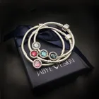 Latest Trendy 925 sterling silver charm bracelet s925 women fashion opal diamond bangle bracelet