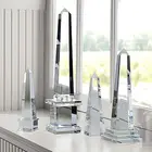 Modern style square shape clear crystal art craft supplies for gift home decoration