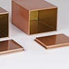 Tea Tin Box Rectangular Rose Gold Aluminium Canister With Multiple Sizes
