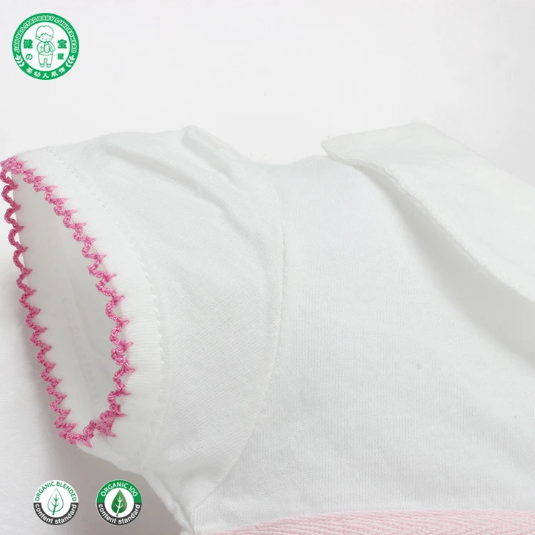 hot sale summer lovely baby clothes organic cotton short puff