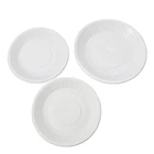 wholesale white circle shape plastic dishes disposable birthday cake plate