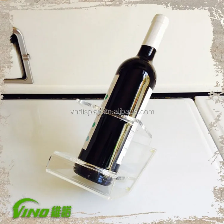Clear Acrylic Single Wine Rack Holder,Vintage Wine Bottle Beverage