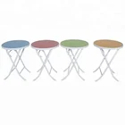Promotion outdoor 60cm folding bistro glass table