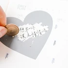 Amazon Hot Sell Scratch Off Adhesive Sticker, Gold Silver Scratch Off Label Heart Shape Stickers Printing Roll