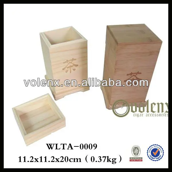 delicate small grid storage wooden tea gift box