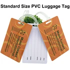 OEM Personalized Bulk Custom Made Standard Size Plastic PVC Travel Hotel Luggage Tag