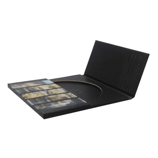 wholesale printing high quality black cardboard handmade vcd cd